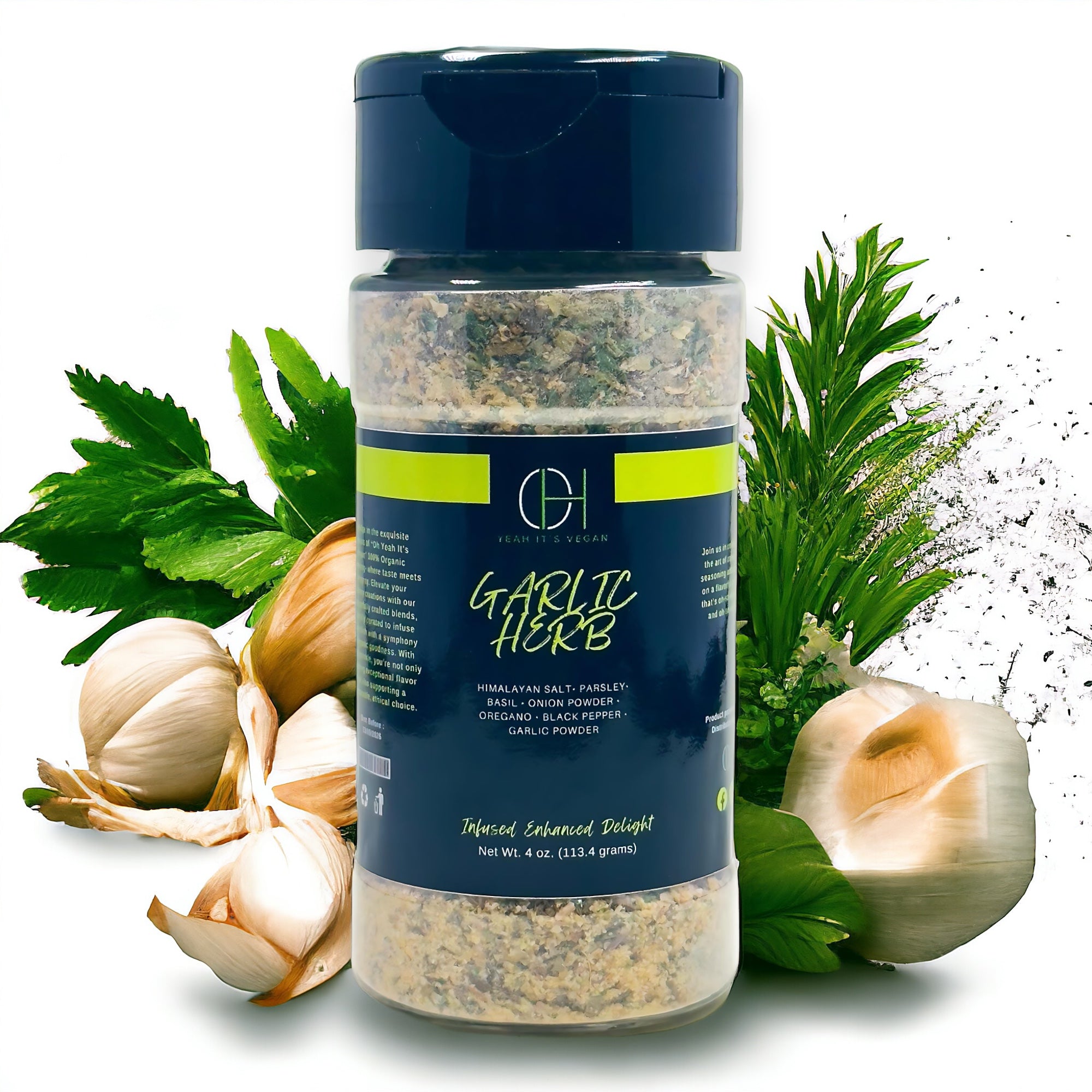 Oh Yeah It's Vegan | Garlic & Herb | Mixed Spices and Seasonings | 100% Natural Ingredients - Oh Yeah It's Vegan