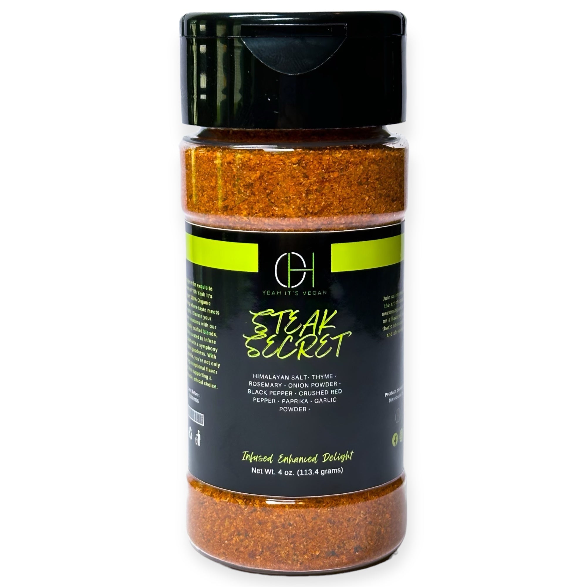 Oh Yeah It's Vegan | Steak Secret | Perfect for Cooking or Grilling | Mixed Spices & Seasonings | 100% Natural Ingredients