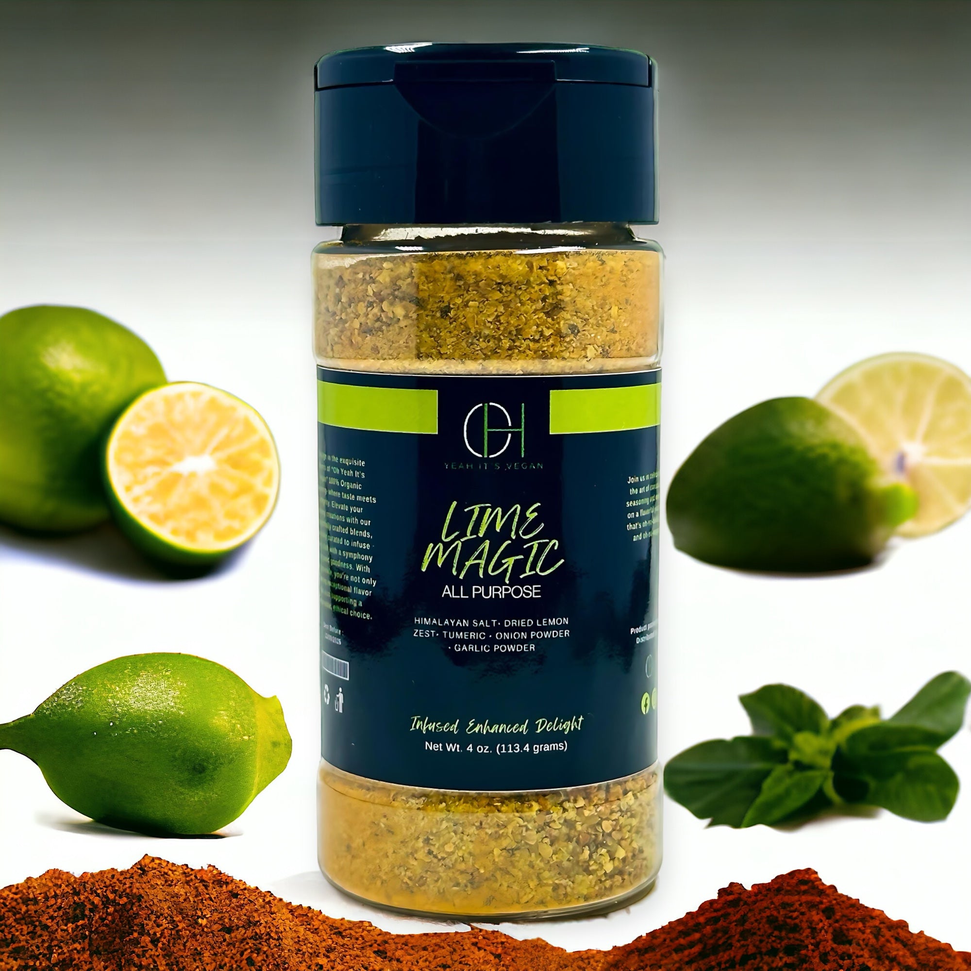 Oh Yeah It's Vegan | Lime Magic | All Purpose Seasoning | Mixed Spices | 100% Natural Ingredients - Oh Yeah It's Vegan