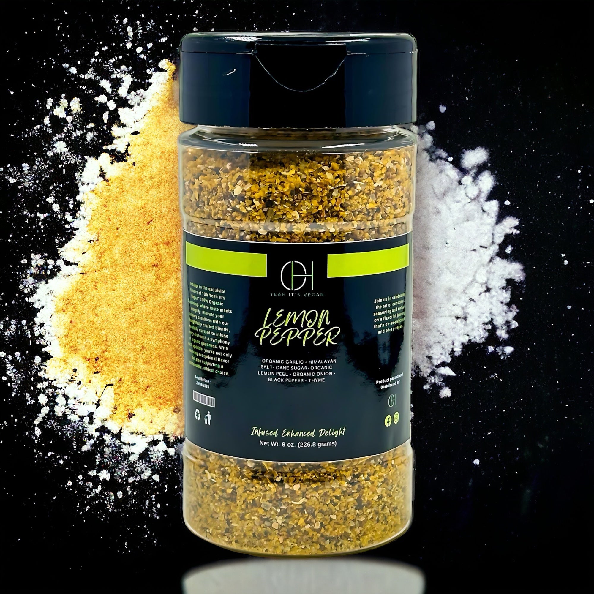 Oh Yeah It's Vegan | Lemon Pepper | All Purpose Seasoning | 100% Natural Ingredients - Oh Yeah It's Vegan