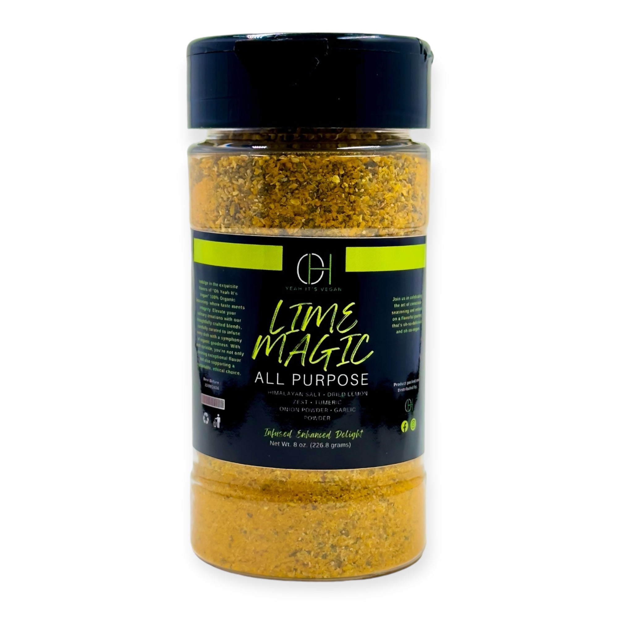 Oh Yeah It's Vegan | Lime Magic | All Purpose Seasoning | Mixed Spices | 100% Natural Ingredients - Oh Yeah It's Vegan