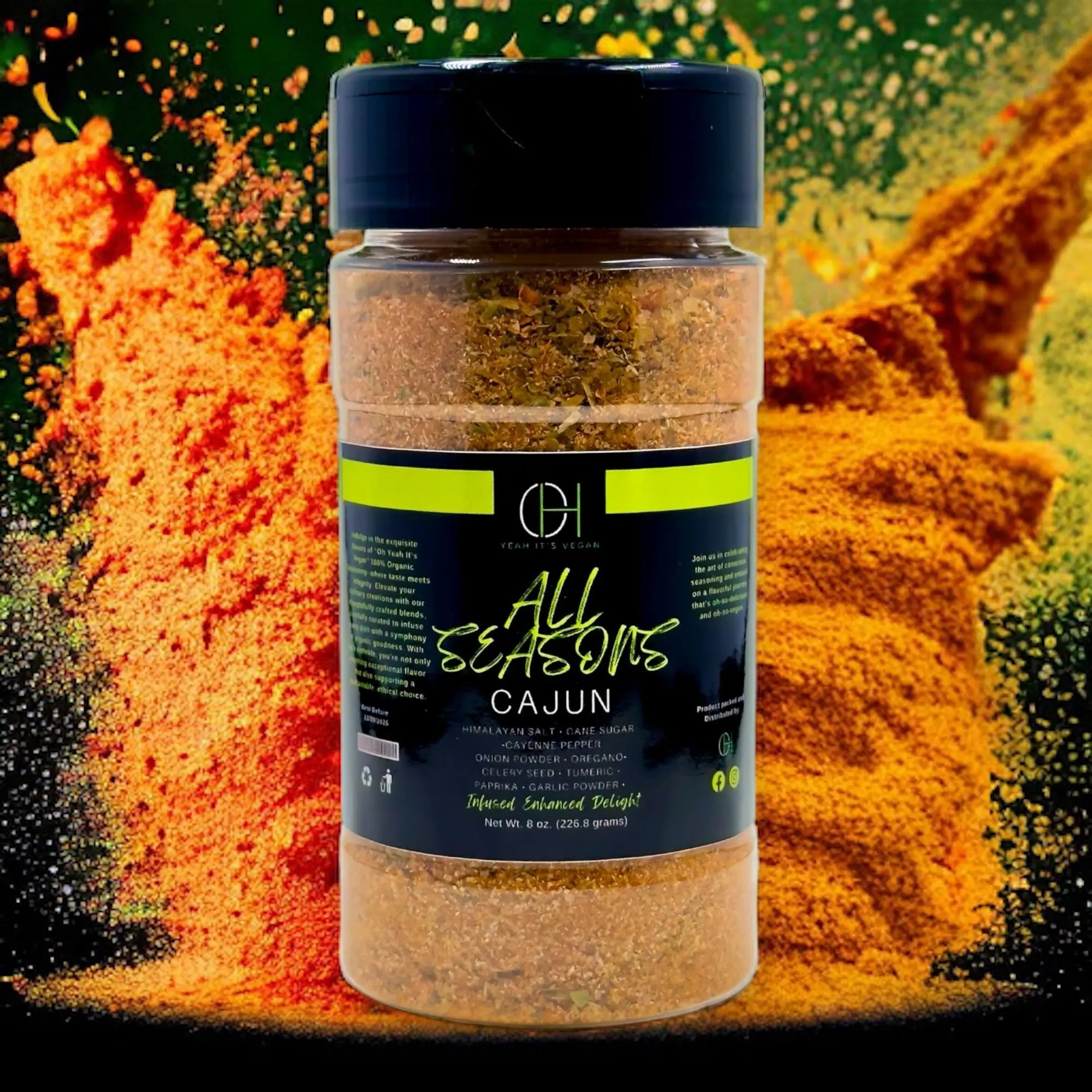 Oh Yeah It's Vegan | All Seasons | Cajun Seasoning | All Purpose | 100% Natural Ingredients - Oh Yeah It's Vegan