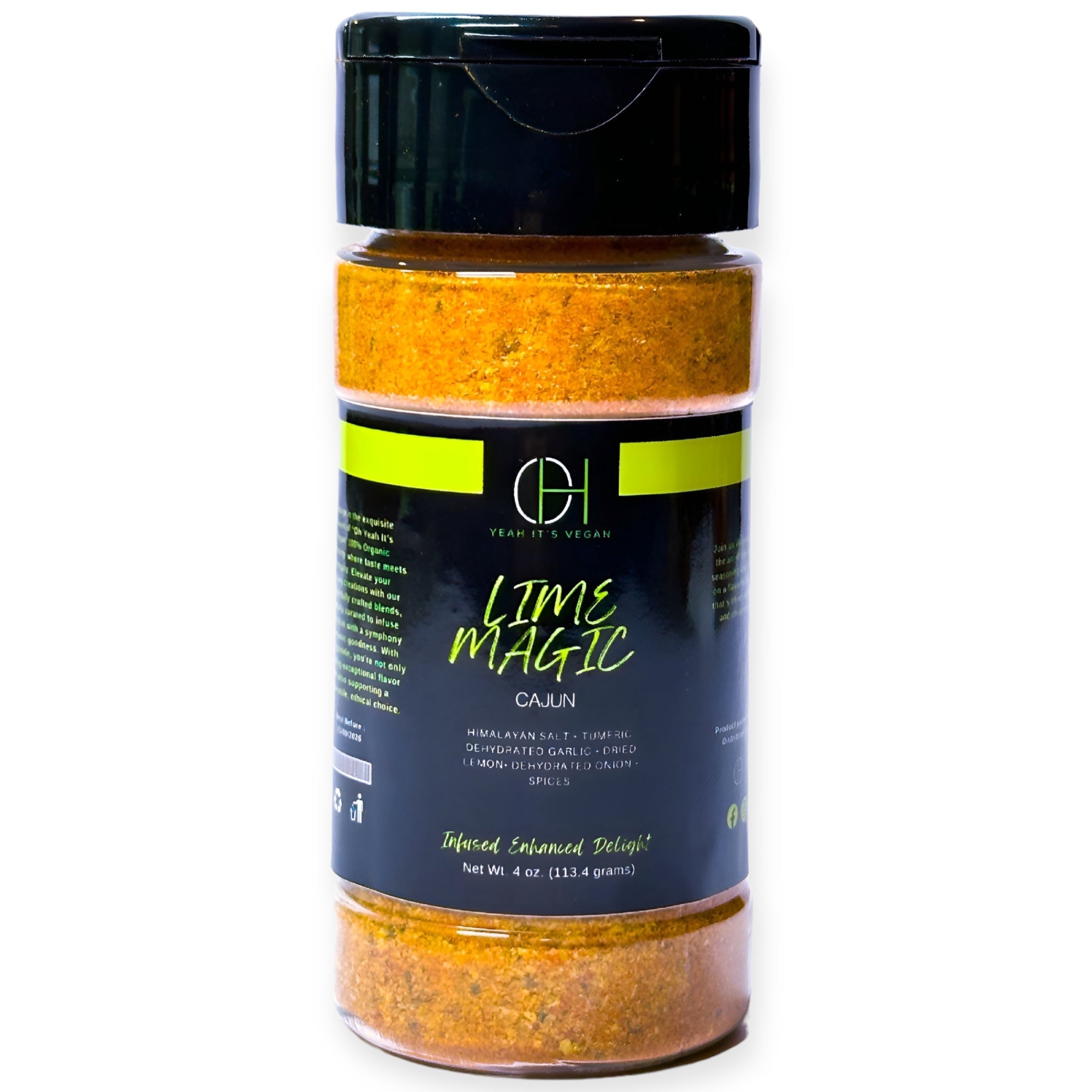 Oh Yeah It's Vegan | Lime Magic Cajun | All Purpose Seasoning | Mixed Spices | 100% Natural Ingredients